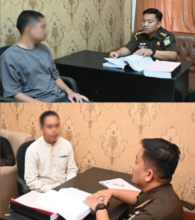 Kedua Pelaku Saat Diserahkan Polres Padangsidimpuan Ke Penyidik Kejaksaan Negeri Setempat
