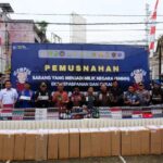Bea Cukai Tembilahan Musnahkan Barang Ilegal Senilai Rp7,6 Miliar