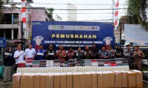 Bea Cukai Tembilahan Musnahkan Barang Ilegal Senilai Rp7,6 Miliar