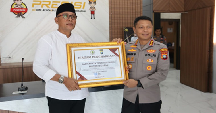 Penghargaan Kapolresta Tanjungpinang