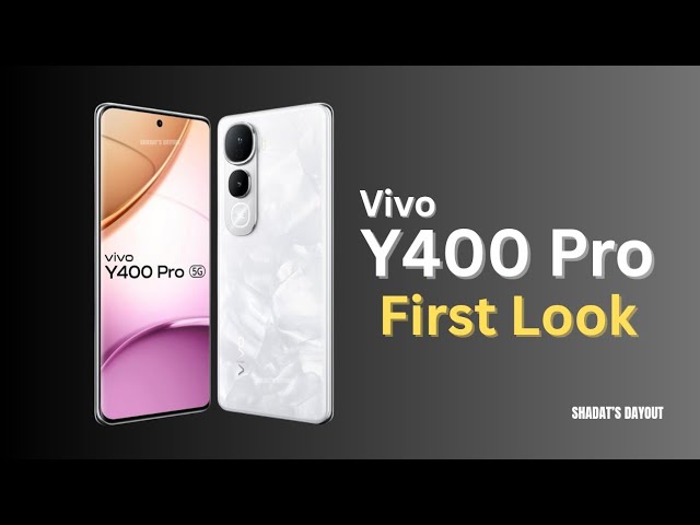 Tampilan Vivo Y400 Pro warna putih dengan layar lengkung dan modul kamera belakang vertikal