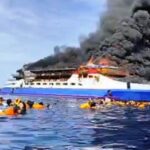 KM Barcelona V.A Terbakar Saat Layari Rute Manado–Tahuna, Tim SAR Bergerak Cepat