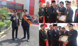 Kapolsek dan Kanitreskrim Polsek Sanga Desa Terima Penghargaan dari Bupati Muba atas Keberhasilan Ungkap Kasus Perampokan Bersenjata