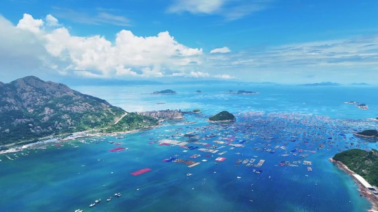 Pemandangan Laut Di Desa Qida Kabupaten Lianjiang Kota Fuzhou