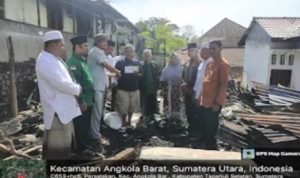 Camat Angkola Barat Dan Baznas Tapsel Bantu Korban Kebakaran di Parsalakan