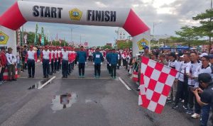Meriah! Lomba Gerak Jalan HUT ke-80 RI di Karimun Libatkan 335 Regu