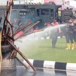Polda Sumsel Gelar Apel Kesiapsiagaan dan Simulasi Penanggulangan Karhutla Jelang Puncak Musim Kemarau