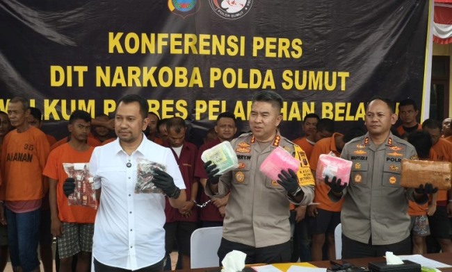 Polda Sumut Ungkap 238 Kasus Narkoba Amankan Barang Bukti Rp52 Miliar Sepanjang 2025