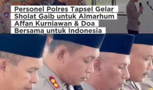 Polres Tapsel Gelar Sholat Ghaib untuk Almarhum Affan Kurniawan