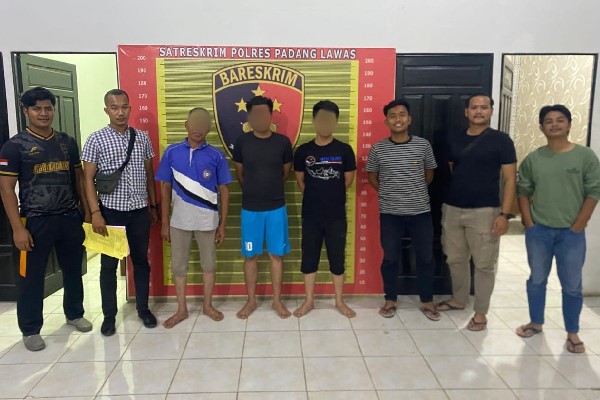 Tiga Pelaku Penganiayaan Anak Di Bawah Umur Ditahan Polres Padang Lawas