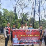 Polsek Batanghari Leko Pasang Spanduk Himbauan, Warga Diminta Stop Ilegal Drilling