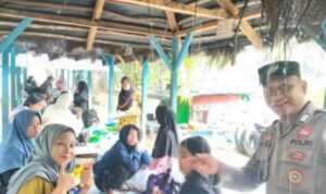 Polsek Batangtoru Amankan Objek Wisata, Ingatkan Warga Waspada Banjir Bandang