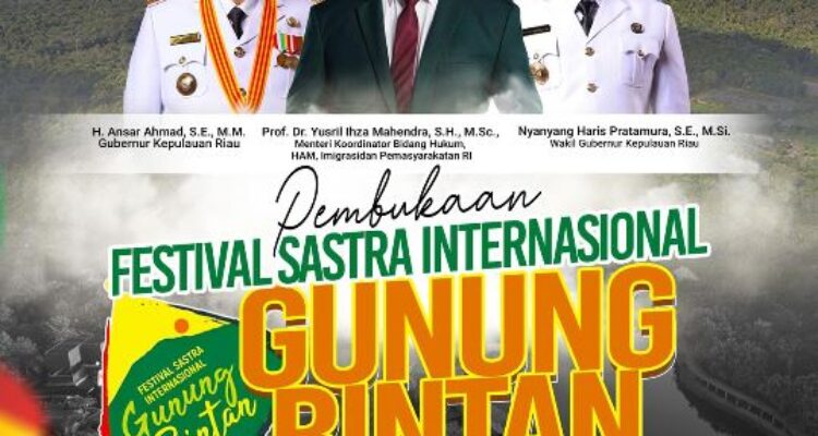 Festival Sastra Internasional Gunung Bintan 2025 Resmi Dibuka, Menko Yusril dan Rojer Kajol Meriahkan Malam Pembukaan